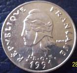 20 франків   1991  року Французька Палінезія, фото №3