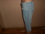 Шорты джинсовые, наш 40, xXS, 100% хлопок, б/у, в отличном состоянии, фото №3