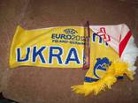 Шарф футбольный Украина-Польша евро 2014<span class="‘‘button_fb_space’’"> </span>, фото №3