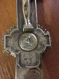 Крест напрестольный 1893 год серебро 84 Именник Рындин, фото 6
