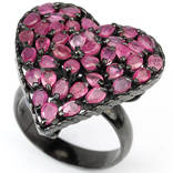 Кольцо с розовыми рубинами, фото №2