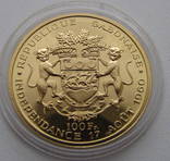 100 франков 1960 год ГАБОН золото 32 грамм 900` тираж-500, фото №2