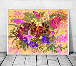 Цветочная фантазия, композиция из засушенных цветов и листьев, фото №2