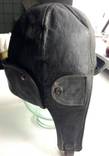 Шлем лётный кожаный,на меху,старый,наверное не советский, фото 3