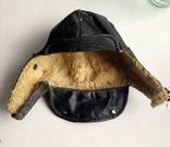 Шлем лётный кожаный,на меху,старый,наверное не советский, фото 5