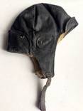 Шлем лётный кожаный,на меху,старый,наверное не советский, фото 7