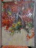 Картина ручной работы с цветами, холст 100x145 см., фото №9