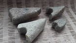 Фрагменты каменных топоров 4 шт, фото 4
