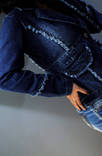 Стильный и элегантный женский джинсовый пиджачок. L, фото №5