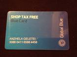 Дисконтная карта Shop Tax Free (Blue Card 4458), фото №2
