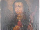 Религиозная картина XIX век, Холст, фото №6