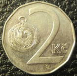 2 крони Чехія 1996, фото №2