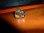 Кольцо с натуральным золотистым цитрином 30 карат, фото №3