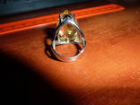 Кольцо с натуральным золотистым цитрином 30 карат, фото №5