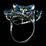 Pierścień 925 naturalny londyn topaz, peridot., numer zdjęcia 3