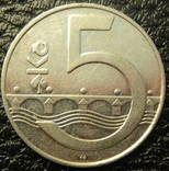 5 крон Чехія 1993, фото №2