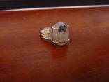 Кольцо с натуральным дендрит опалом 20х15мм, фото №4
