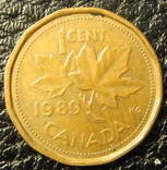 1 цент Канада 1989, фото №2