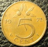 5 центів Нідерланди 1978, фото №2