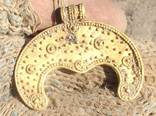 Золотая лунница периода ЧК.Вес 11,65 гр., фото 12