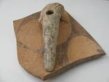 Топор ТК из рога оленя и фрагмент керамики ТК., фото 3