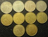 5 франків Бельгія (порічниця з 1949р) 10шт, всі різні, фото №2