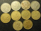 5 франків Бельгія (порічниця з 1949р) 10шт, всі різні, фото №3
