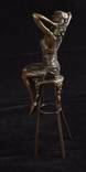 Бронзовая cтатуэтка девушка бронза Европа фигурка 26 см, фото 4