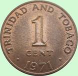 165.Тринидад и Тобаго 1 цент, 1971 год,гербовая, фото №2