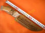 Нож туристический Спутник 14 ножны кожа документы, фото №6