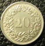20 рапенів Швейцарія 1971, фото №3