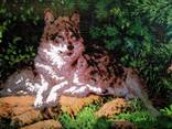 Картина из бисера "Волки в лесу" ручная работа., фото №3