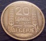 20 франків 1949 року. Алжир- колонія Франції., фото №2