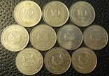 10 центів Сінгапур (порічниця) 10шт, всі різні, фото №3