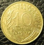 10 сантимів Франція 1977, фото №3