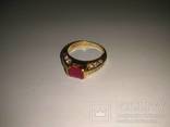 Золотое кольцо с бриллиантами и рубином, фото №12