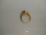Золотое кольцо с бриллиантами и рубином, фото №13