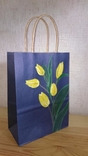 Пакет подарочный - Тюльпаны, фото №3