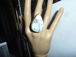 Кольцо с крупным дендрит опалом, фото №2