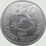 78.Финляндия 1 марка, 1971 год, фото №2