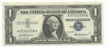 1 доллар США 1957 Silver Certificate - Crisp  2358A (100), фото №2
