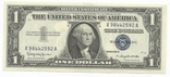 1 доллар США 2шт. подряд 1957 B Silver Certificate Uncirculated 2591 A - 2592 A (114), фото №2