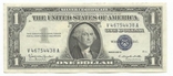 1 доллар США 1957 B Silver Certificate About Uncirculated 4438 A (117), фото №2