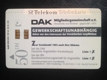 Телефонная карта "DAK" (50 DM,Германия), фото №3