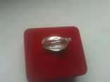 Кольцо серебряное с 4 белыми камешками, фото №5