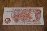 England Великобритания Англия - 10 Shillings 1966 aUNC, фото №2