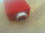 Кольцо серебряное с белыми камнями, фото №9