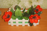 Декоративный забор с цветами., фото №2