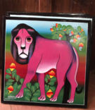 Картина Omari Amonde "Розовый лев", холст масло, 60х60 см, 2003 г, фото №2