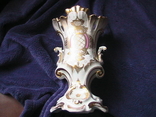 Старинная фарфоровая  ваза с ручной росписью с клеймом 19 ст, фото №3